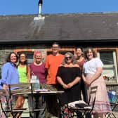 Members of the East Coast Sketchers artists' group at Hillmount House, Larne.  Photo: East Coast Sketchers