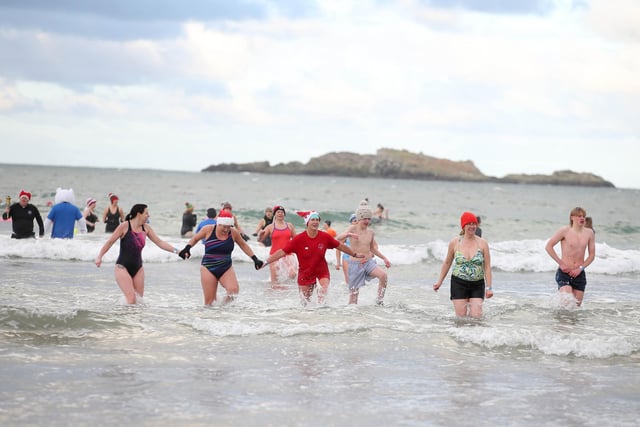 Pictured at the Polar Plunge at East Strand in Portrush