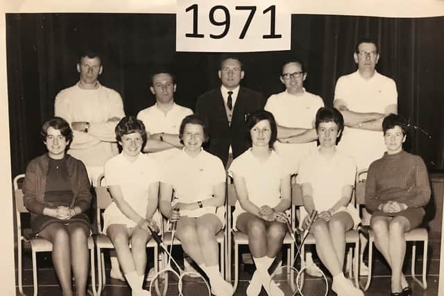 Some of the members of Drumcree Parish Badminton Club in 1971. The club is celebrating its centenary this year.