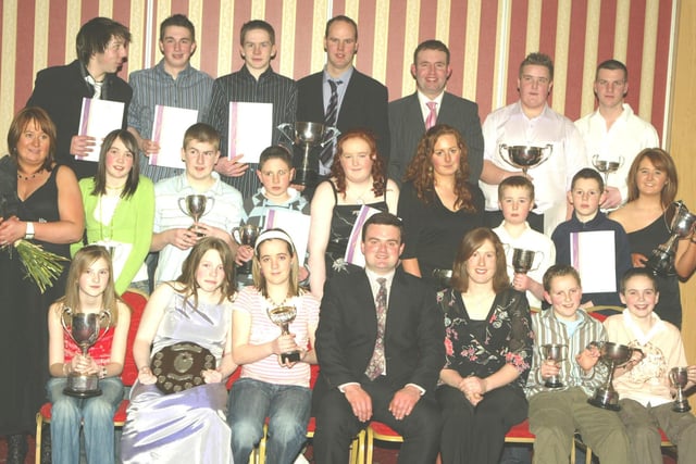 Prizwinners pictured at the Glens YFC dinner in the Marine hotel in Ballycastle in 2007