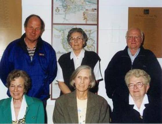 Bellaghy Historical Society’s first committee in 2000 (front from left) Mrs Patricia Lowry (Secretary), Mrs Mary Breslin (Chairperson), Mrs Patricia Henry (Treasurer), (Back L-R) Mr Dermot Keenan, Mrs. Margaret Evans, Mr Sam Overend.