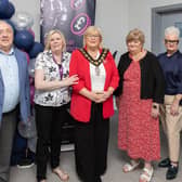 (L-R): Joe Garvey, Richmount Rural Community Association; Donna Stewart, You Can Help; Lord Mayor Councillor Mary O’Dowd; Geraldine Lawless, Portadown 2000 & Sustain; Gail Redmond, Via Wings and Charlene Stoops, Interim Chief Executive ABC Council.