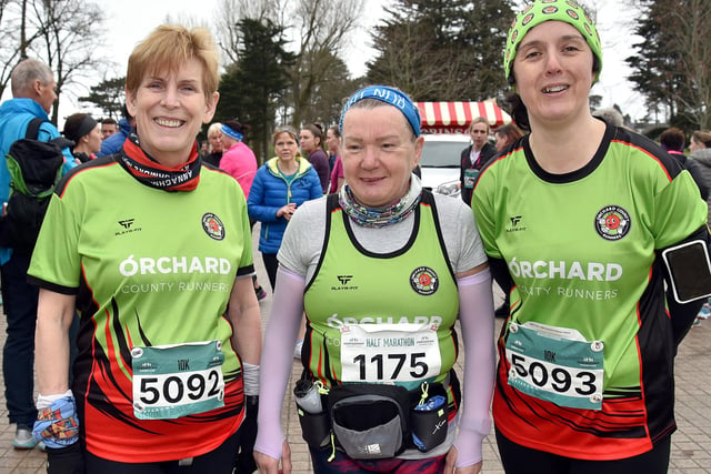 Members of Orchard County Running Club from left, Colette Corr, Eithna Donaldson and Denise Crilly. PT11-213.