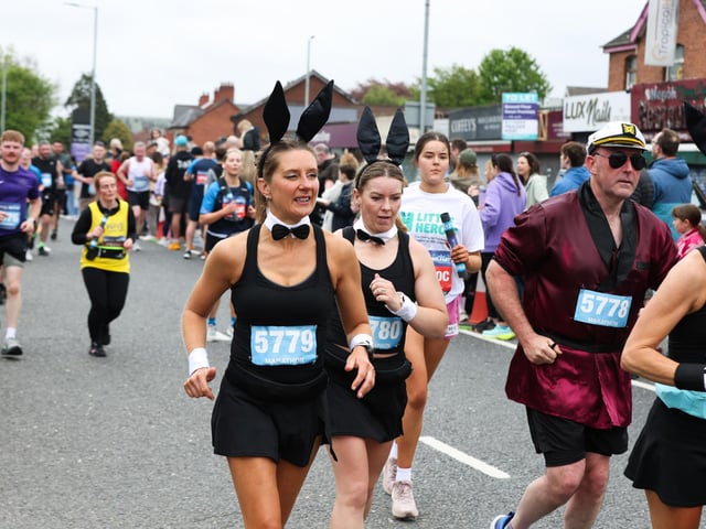 All dressed up for the marathon.