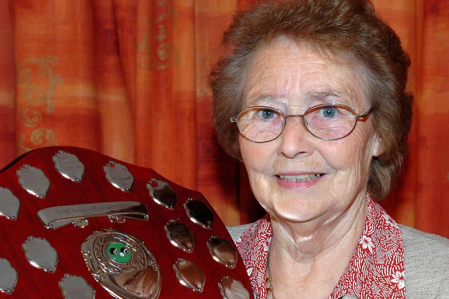Winner of the Billy Ewing Memorial Shield - Maisie Clarke pictured at the Woods Bowling Club presentation dinner held in the Royal Hotel in 2007.