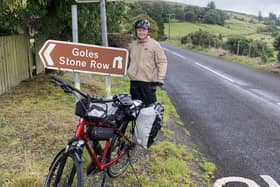 Lisburn man Paul Connaghan, together with his friend Gareth Bibbs, is cycling 1000km from Ballycastle to Cork to raise money for charity. Pic credit: Gareth Bibbs