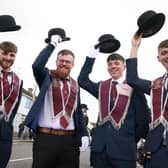 Reece Patrick, Daniel Stewart, Harry McKenzie and Adam McKenzie, members of the Cookstown branch of the Mitchelburne club, who  took part in the Apprentice Boys' South Derry and East Tyrone Amalgamated Committee commemoration of the 334th anniversary of the start of the Siege of Londonderry in Cookstown on Easter Monday.