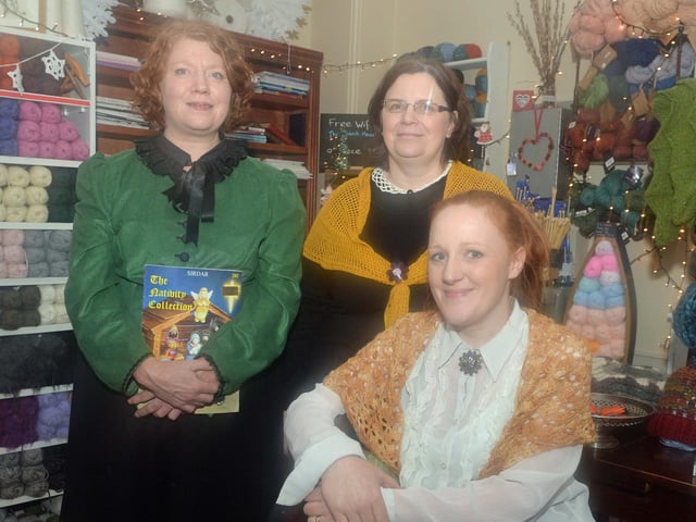 Pictured at the 2015 Whitehead Victorian Street Fair are Sarah Anthony, Louise Williamson and June Carton. INCT 48-038-PSB