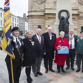The Mayor of Causeway Coast and Glens Council, Councillor Ivor Wallace, and attendees at the launch of the 2022 Royal British Legion Poppy Appeal