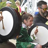 Enjoying their time at the Fleadh Cheoil na hÉireann in Belfast. More than 200 events were held across the city, alongside competitions, concerts and street performances from August 2-9. Picture By: Arthur Allison/Pacemaker Press.