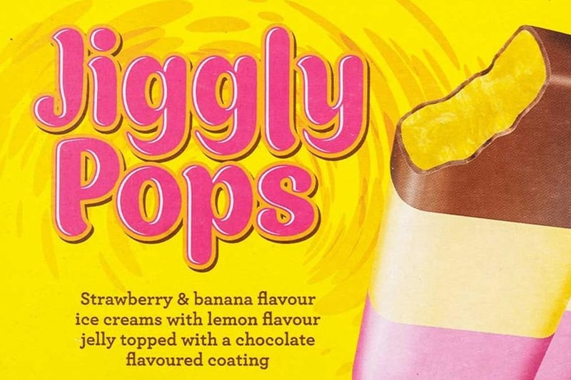 These strawberry and banana ice cream lollies, dipped in chocolate, with lemon flavour jelly, are a fruit combo sure to make your mouth water.