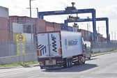 Freight lorries at Belfast docks. Dr Esmond Birnie argues significant changes need to be made to the current systems.