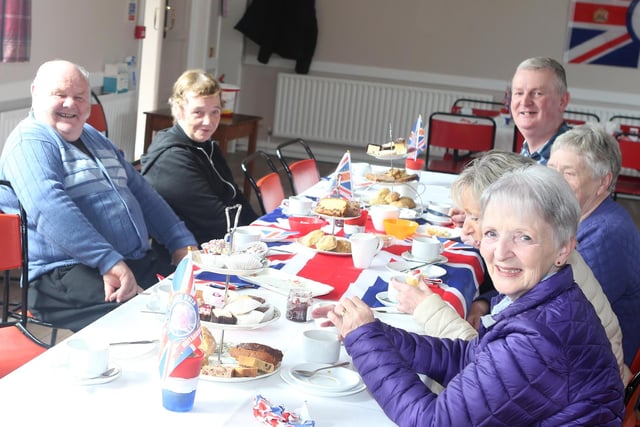 Pictured at the King Charles Coronation tea held in Mosside Orange Hall on Saturday to raise funds for Air Ambulance NI