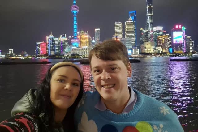 Nik Parks and his wife Zoe have said goodbye to Lisburn to take up new roles in the International College of Musical Theatre in China. Pic credit: Nik Parks