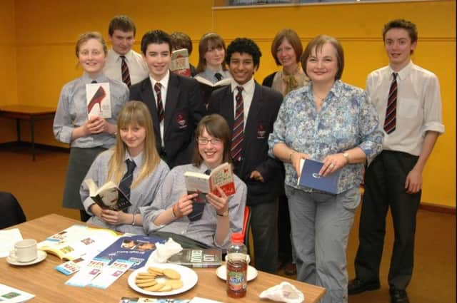 Pictured at the first meeting of Teenage Reading Club at Larne Library in 2007 are some of the members along with Jennifer Stafford and Pamela McKee from the library.