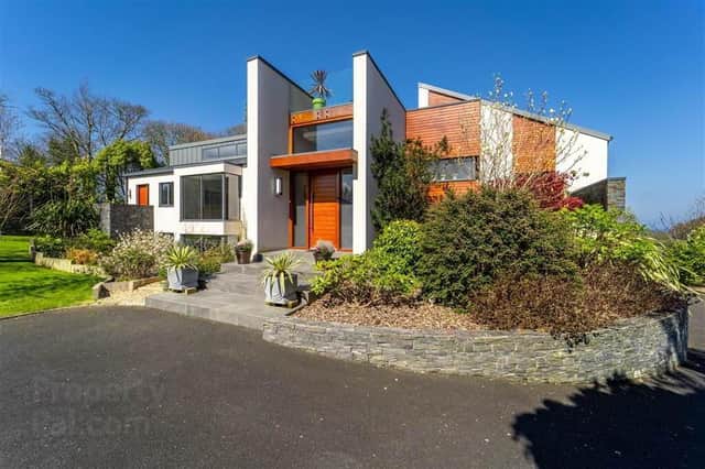 This modern residence is on the market now