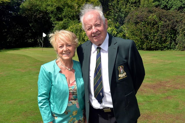 Portadown Golf Club president Colm McKeever and his wife Eilish pictured on Saturday at his President's Day event. PT26-222. Photo by Tony Hendron