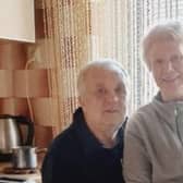 Misha's grandparents Svetlana and Valera who are still living in Odesa
