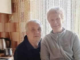 Misha's grandparents Svetlana and Valera who are still living in Odesa