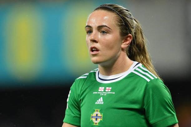 Simone Magill was born in Magherafelt and plays football for Northern Ireland and Aston Villa in the FA Women’s Super League. Pic: Getty Images