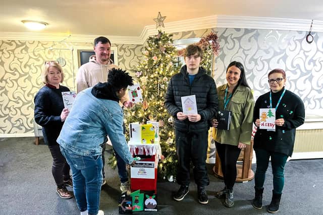 In a heart-warming celebration of community spirit, young people from Include Youth dedicated their December to crafting creative Christmas cards and organising a visit to
Galgorm Care Home. Credit Include Youth