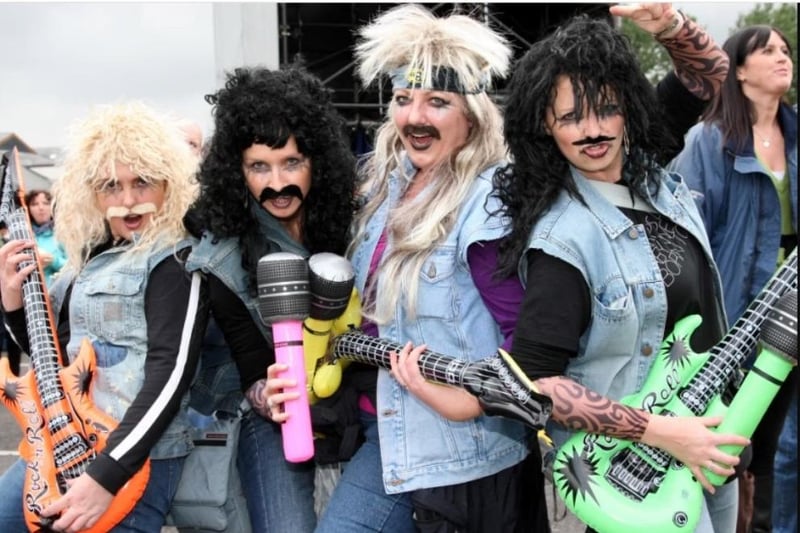 Carol Irvine, Angela Inglis, Jo Hood and Julie Inglis entered into the spirit of the occasion, having travelled from Edinburgh for the gig.