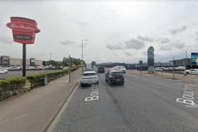 Boucher Road in Belfast is one area of the city where traffic delays and disruption are likely over the August bank holiday weekend. Picture: Google.