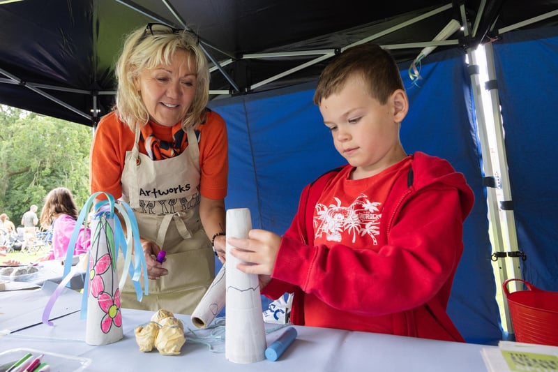 Carter Houston tries his hand at some crafts