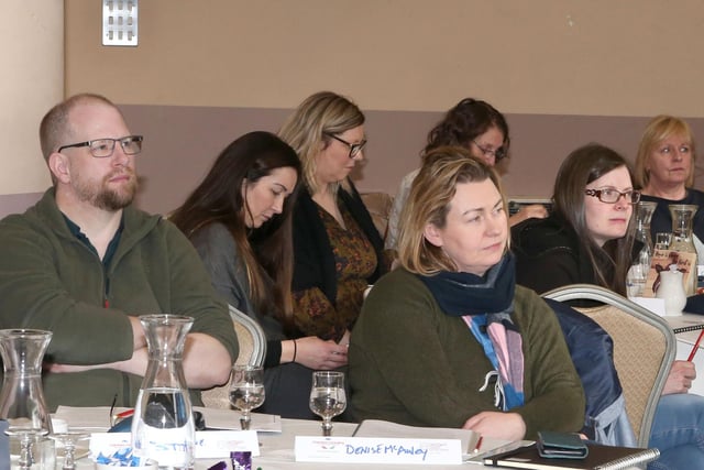 Pictured during the skills development workshop for traders from Causeway Speciality Market and Naturally North Coast and Glens Artisan Market which took place in the Lodge Hotel in Coleraine.