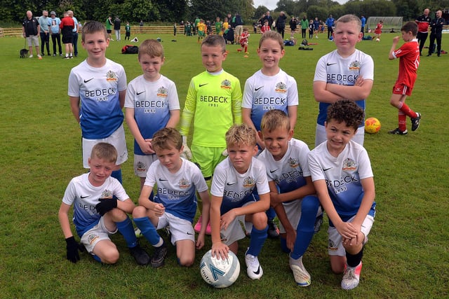 The Glenavon FC Boy's team who were beaten semi-finalists in the Natalie McNally Memorial Tournament . LM35-237.