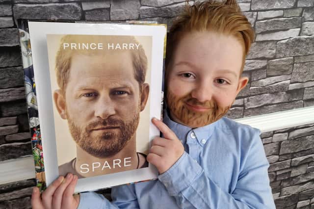 Coltan aged 8 from Bushvalley Primary School, Stranocum, came first in the World Book Day competition dressed as Prince Harry