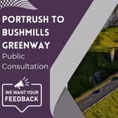 Public consultation launched to gather views on Portrush to Bushmills Greenway. Credit Causeway Coast and Glens Borough Council
