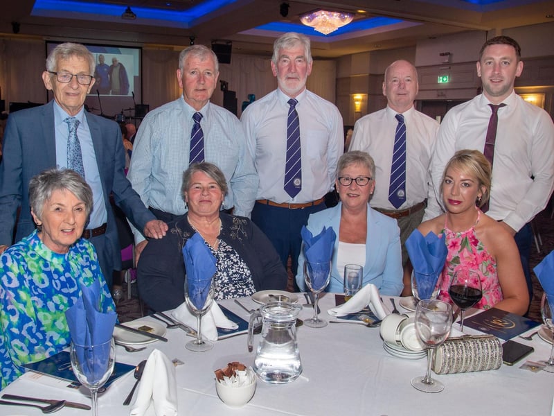 Club members and guests enjoying the celebtrations at the Glenavon Triangle Supporters Club 75th anniversary dinner.LM22-234.