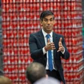 Prime Minister Rishi Sunak visited the Coca Cola factory in Lisburn to meet business leaders last year. Pic by 10 Downing Street