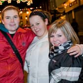 Ruth Trimble, Alix Thompson, Samantha Cocker and Gemma Turkington, at the switching on of Lisburn's Christmas lights in 2007