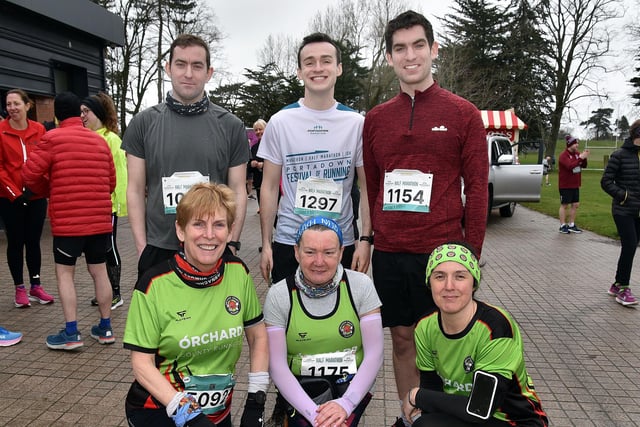 Members of Orchard County Running Club pictured before Sunday's Portadown half marathon race. PT11-214.