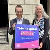 Kellie Turtle, Age NI Head of Policy and Engagement is joined by Phillip McGuigan, Chair of NI Assembly Health Committee. CREDIT AGE NI