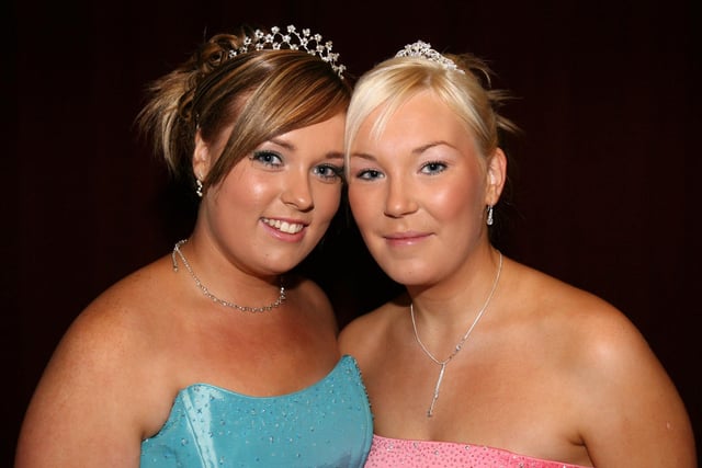 HELPING HAND...Sarah Ellis and Aimee Millar who organised the Dunluce School Formal at the Royal Court Hotel  in 2007.