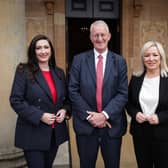 Secretary of State for Northern Ireland, Hilary Benn, has sent instructions to the First and deputy First Minister to bring a Stormont vote on the Windsor Framework. Photo by Kelvin Boyes  / Press Eye