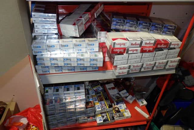 39,298 non-UK duty paid cigarettes, alongside more than 890 litres of alcohol, were seized in Portadown and Randalstown.