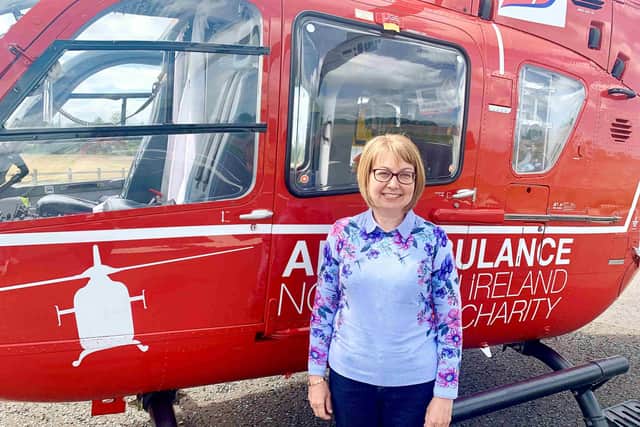 Heather Vance is thankful for the work carried out by the Air Ambulance NI crew. Credit: Contributed