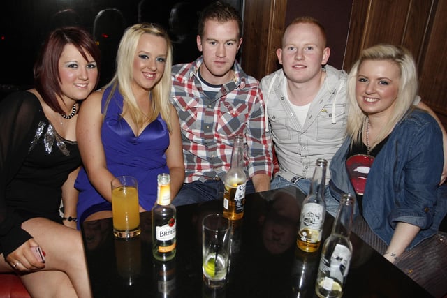 Maria, Seanin, Jason, Paddy and Cora enjoying New Year's Eve at Kelly's Portrush in 2011