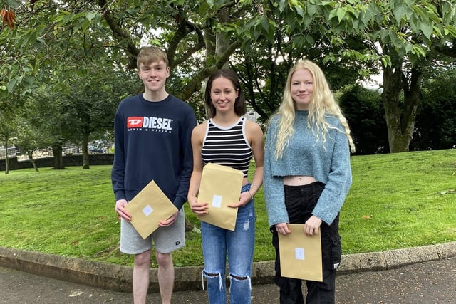 Keeva Bell, Daniel McMinn and Sophie Ritchie achieved 2 A* and 1 A grade.