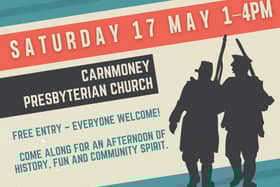 Carnmoney gears up to mark VE Day in style! Join the community for a free family-friendly celebration on Saturday 17 May, 1–4pm at Carnmoney Presbyterian Church Car Park – with live entertainment, historical displays, and activities for all ages.