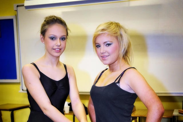 Robyn Fisher and Megan McVeigh performed ballet and modern dance during Dromore High School's "Showcase of Talent" in 2010