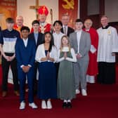 Pupils from various local schools who received the sacarament of Confirmation from Archbishop Eamon Martin. PT16-245.