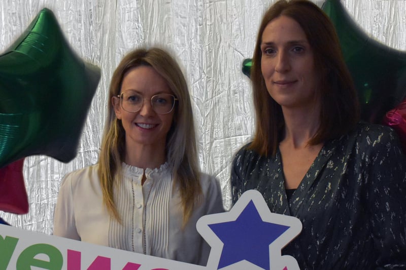 Sarah McLaughlin from Agewell with Karen Sweeney, from category sponsor, Bluebird Care.