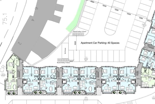 Car-parking provision will be enclosed within the residential complex. Credit: ABC planning portal