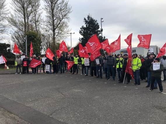“Rather than solve this dispute fairly, Caterpillar’s management is sowing division among the workforce, offering money to workers not to join the strike.”