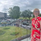 Doreen Johnston from Lisburn is pictured at a very special celebration at Enniskillen Castle in Fermanagh, which saw The King and Queen honour people volunteering in their communities and celebrating the rich heritage of Fermanagh.